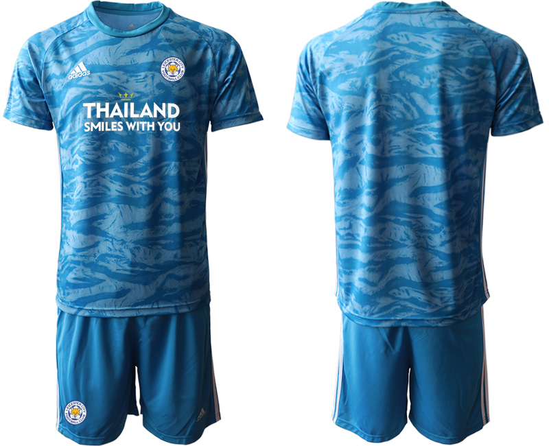 Men 2020-2021 club Leicester City blue goalkeeper Soccer Jerseys1->leicester city jersey->Soccer Club Jersey